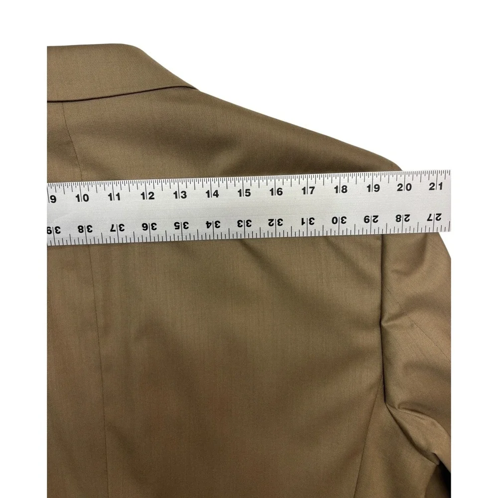Jos A Bank 42S 36x30 Tan 2pc Pant Suit Signature Collection Pleated Cuffed Wool